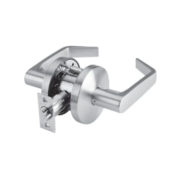 Grade 2 Cylindrical Lock, 40-Privacy/Bedroom/Bath, LR-Lever, C-Rose, Satin Chrome, 2-3/4 Inch